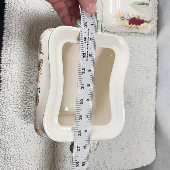 Royal Sealy Soup Tureen 1960's Made in Japan Plum Harvest Includes Lid ~6"x8" - Picture 14 of 16